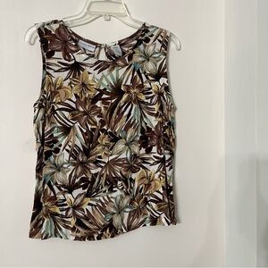 Jaclyn Smith Vintage Tank Floral Size Large Made In Indonesia